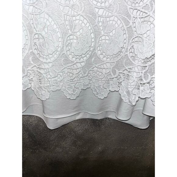 Ted Baker London Kitta Coquette Romantic Office Boho White Front Lace Top - Picture 12 of 12